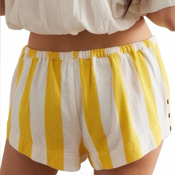 Free People Striped Tie Shorts - Picture 5 of 6